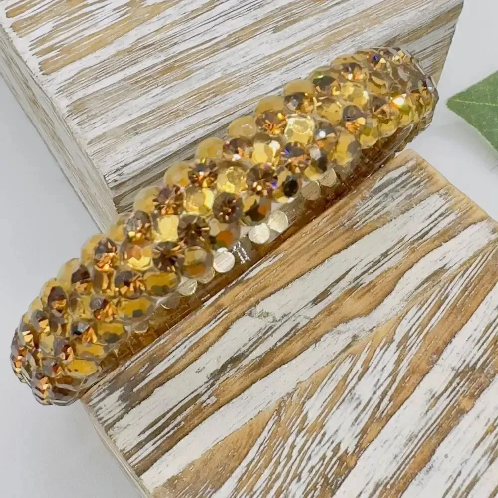 Vintage Lucite Crystal Bangle